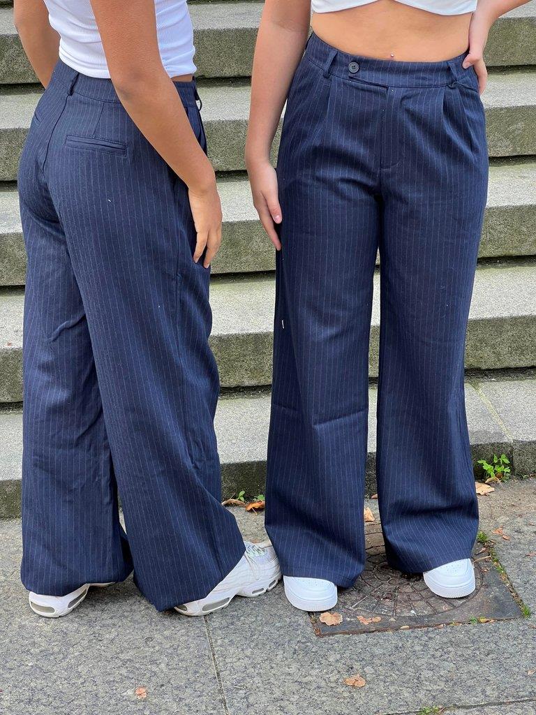 Amalia striped pants - navy