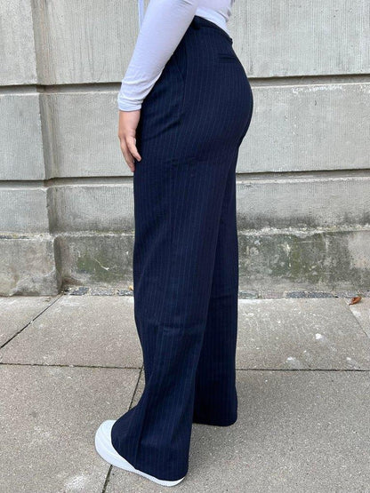 Amalia striped pants - navy