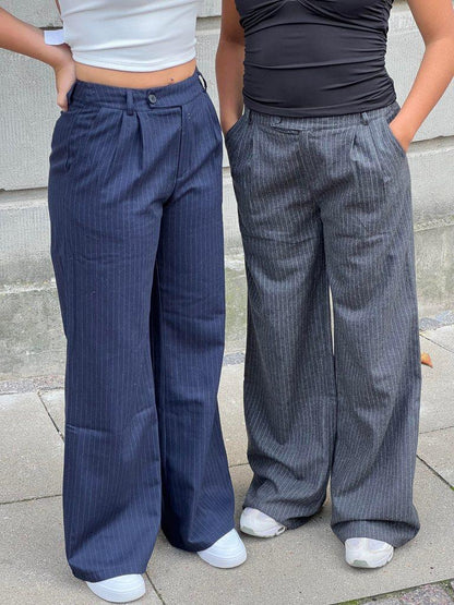 Amalia striped pants - navy