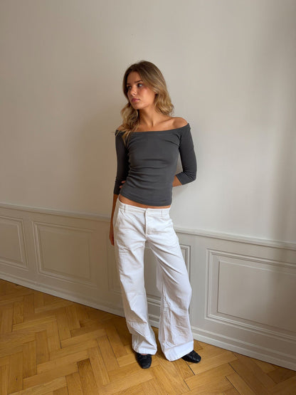 Didde corduroy pants - White