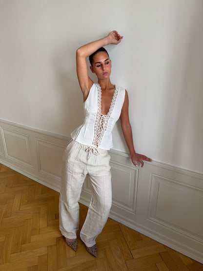 Signe linen pants - beige