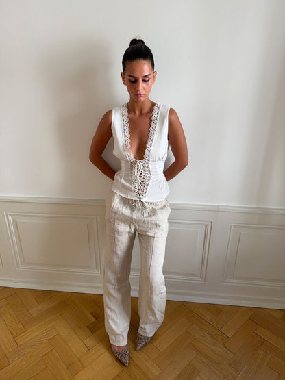 Signe linen pants - beige