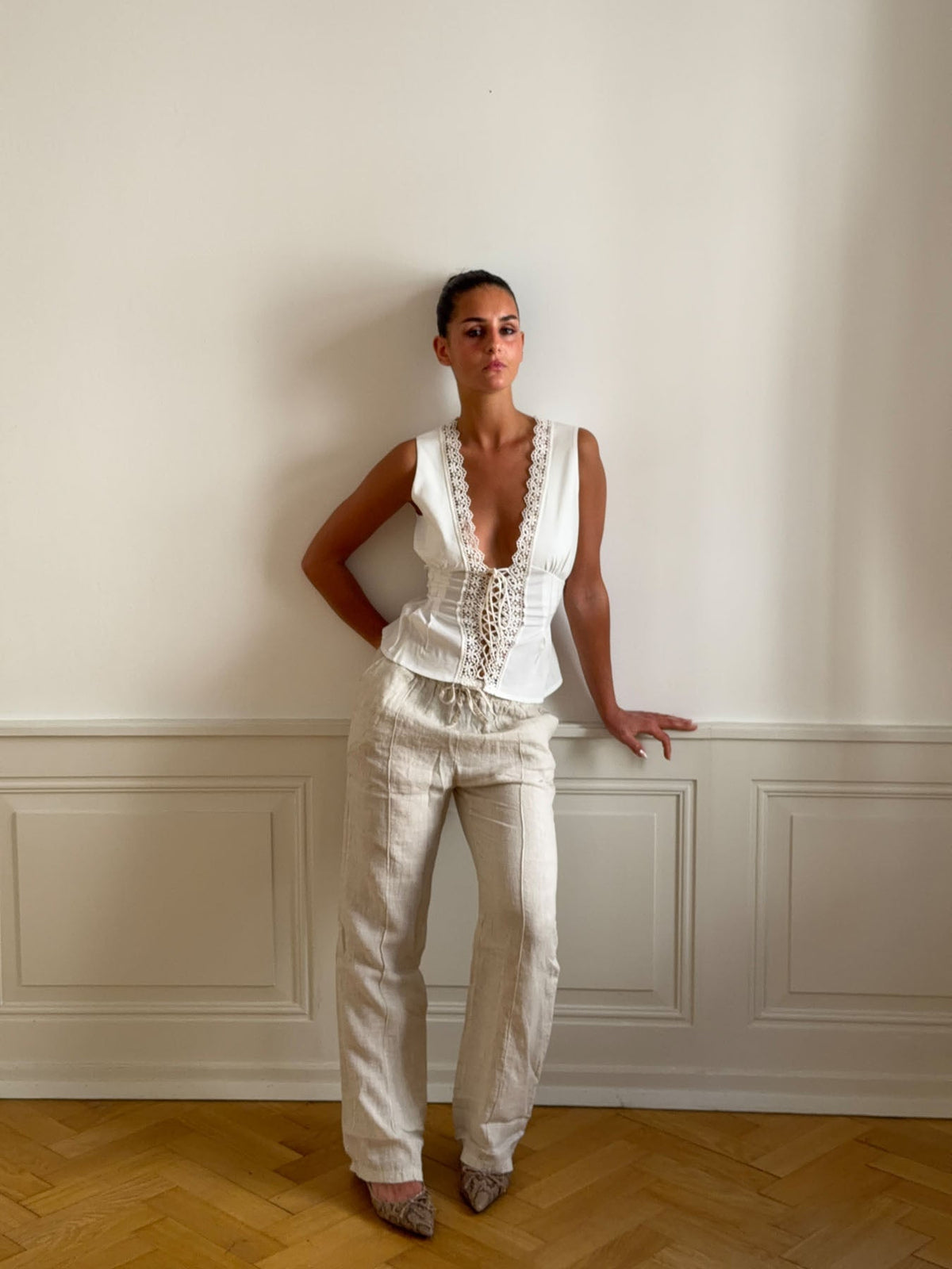 Signe linen pants - beige