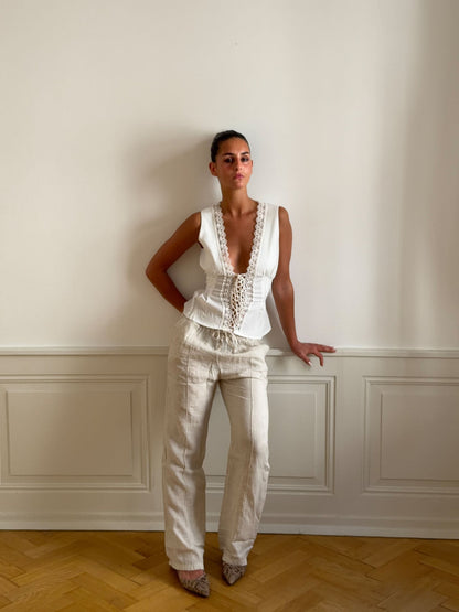 Signe linen pants - beige