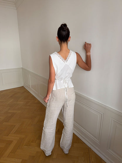 Signe linen pants - beige