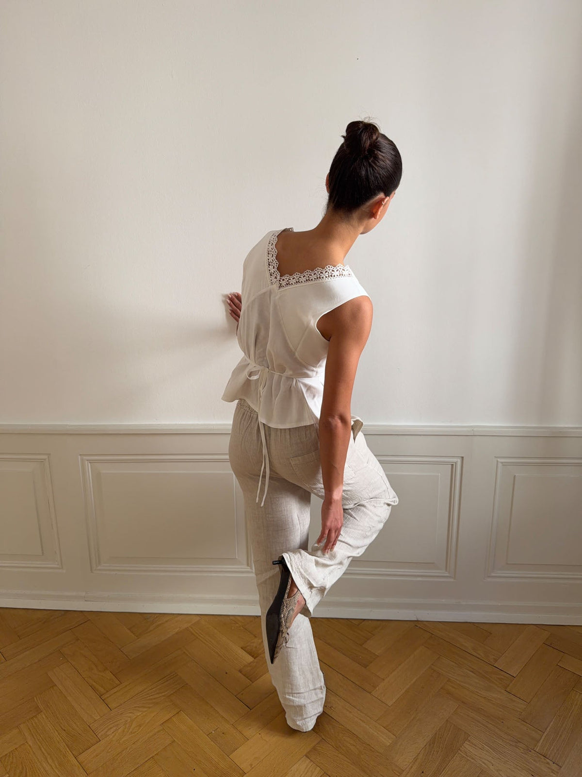 Signe linen pants - beige
