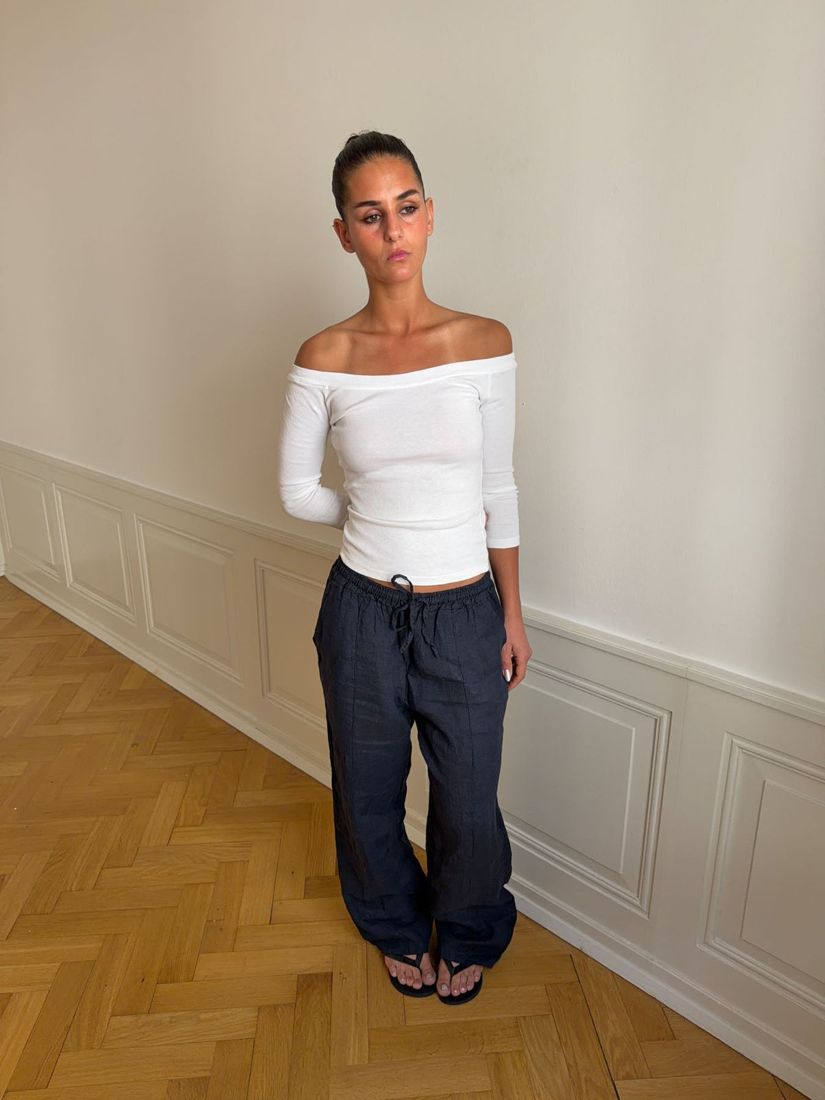Signe linen pants - Blue