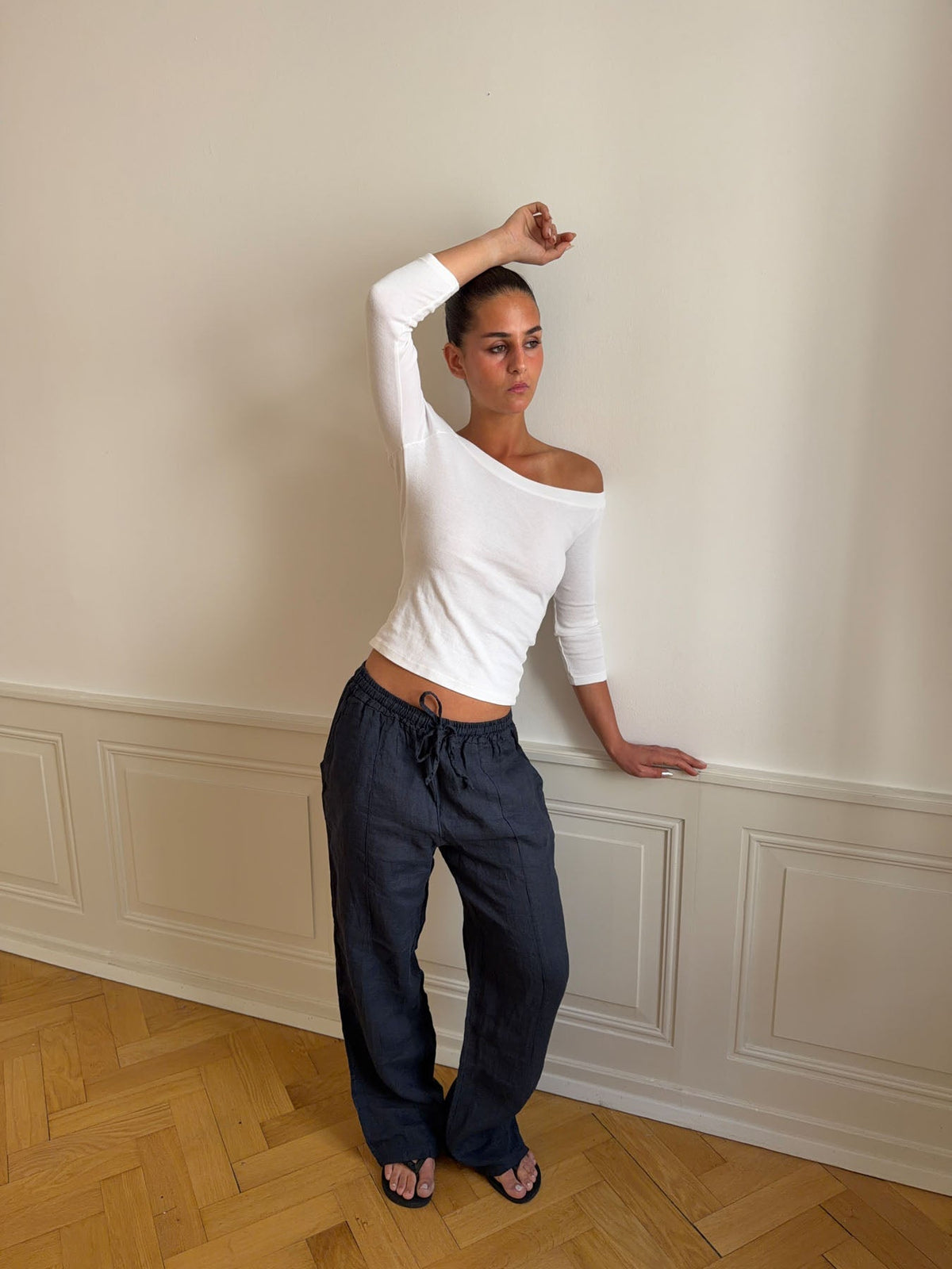Signe linen pants - Blue