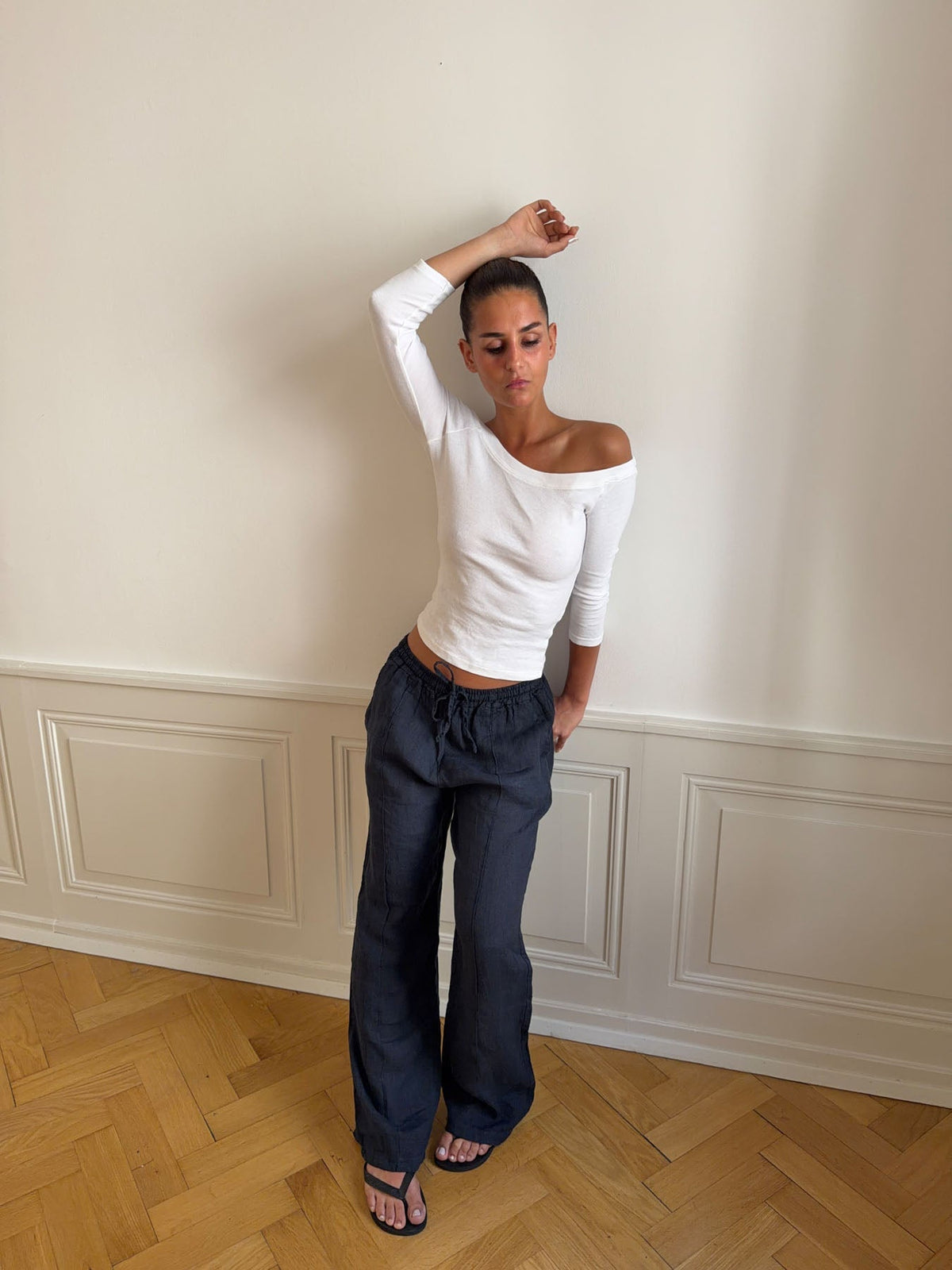 Signe linen pants - Blue