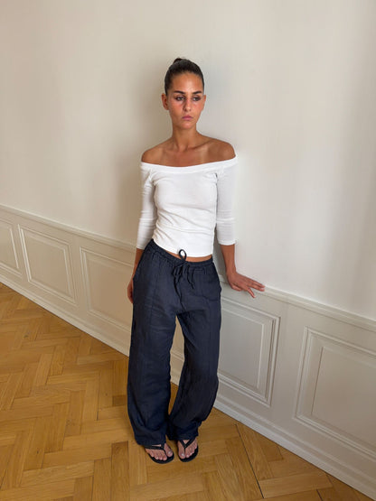 Signe linen pants - Blue