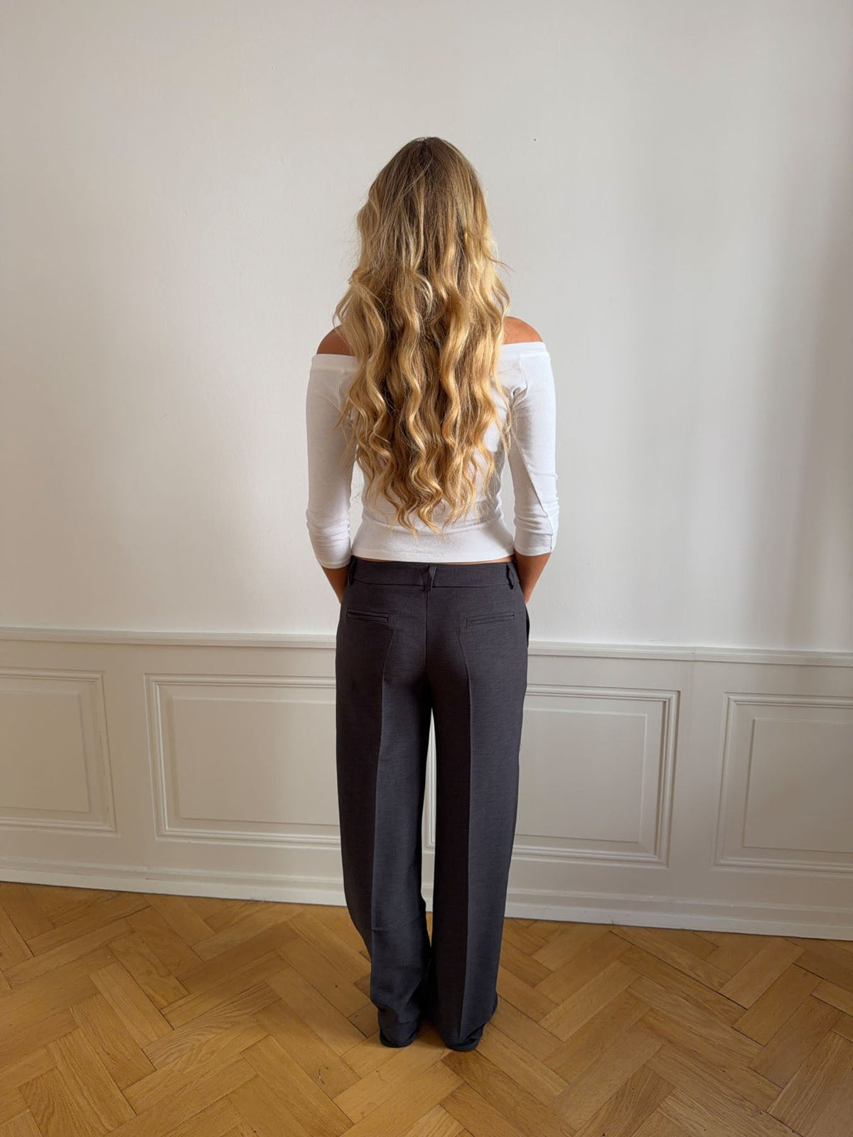 Kienna low-waisted suit pants - Grey
