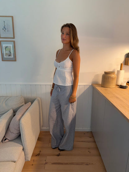 Esmerida striped pants - Blue/white