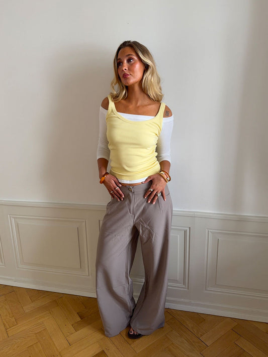 Anja suit pants - Grey/beige