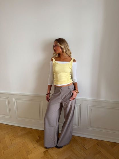 Anja suit pants - Grey/beige