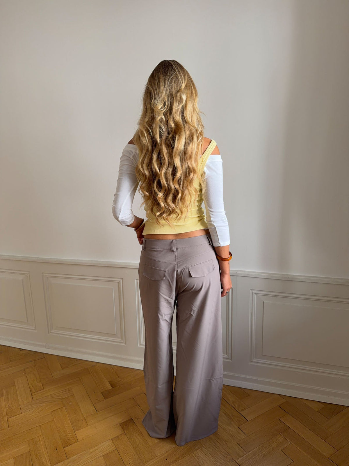 Anja suit pants - Grey/beige