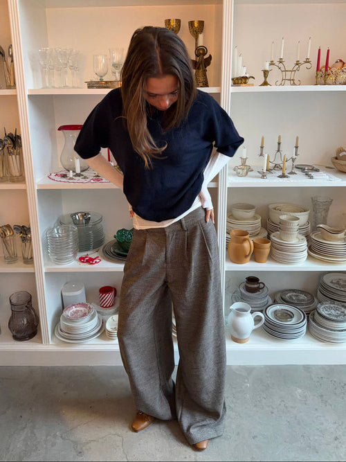 Finnja suit pants with straight legs - Grey